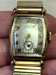Vintage 14k Gold GRUEN Curvex Precision Switzerland Watch   (DD139)