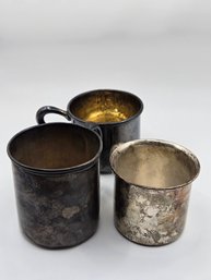 (3) Sterling Silver Cups (ED46)