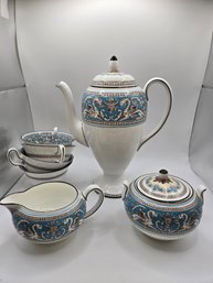 Wedgwood Florentine Turquoise Coffee Set (EL50)