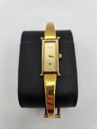 Gucci 1500L Woman's Goldtone Tank Watch (ED54)
