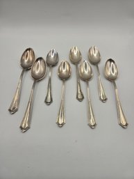 (8) Antique Sterling Silver Spoons (EM58)