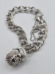 Vintage Monet Santa Claus Charm Bracelet (ED69)