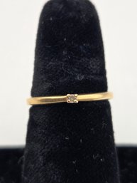 Antique 10K Yellow Gold And Diamond Engagement Ring (EL74)