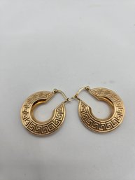 14K Yellow Gold Greek Design Earrings (EL3)