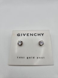 Givenchy 14K Post CZ Earrings (EL4)