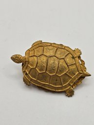 Vintage Repousse Miriam Haskell Turtle Brooch (EL18)