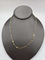 14K Yellow Gold Heart Necklace (EL39)
