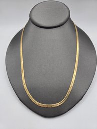14K Yellow Gold Herringbone Chain Necklace (EL60)