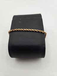 14K Yellow Gold Twisted Chain Bracelet (EL64)