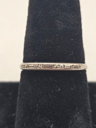 Antique Platinum And Diamond Wedding Band (EL68)
