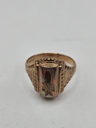 10K Yellow And Rose Gold Vintage Class Ring (EL66)