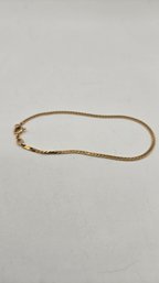 14K Yellow Gold Herringbone Chain Bracelet (E83)