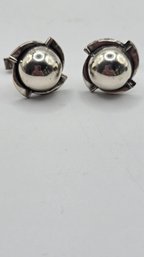 Vintage Navajo Sterling Silver French Cuffs (EL88)