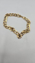 14K Yellow Gold Hollow Chain Link Bracelet (EMG95)