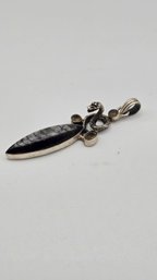 Vintage Silver & Fossil Pendant (EL97)