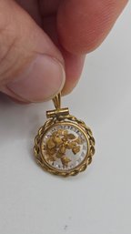 Vintage Yellow Gold Natural Gold Nugget Pendant (EL98)