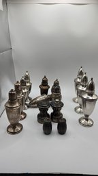 Lot Of 15 Sterling Salt & Pepper Shakers (EL127)