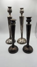 (2) Pair Of Sterling Weighted Candlesticks (EL128)