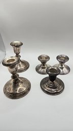 (5) Sterling Silver Reinforced Candle Holders (EL129)