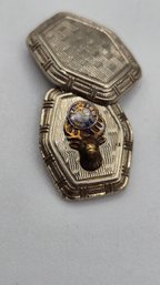 14K White Gold & Enamel BPOE Cufflinks (EL144)