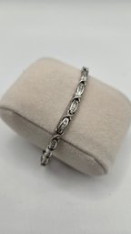 10K White Gold And Diamond Tennis Bracelet (EL150)