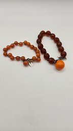 Pair Of On U Beaded Bracelets (EJ163)