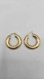 14K Yellow Gold Greek Key Earrings (EL178)