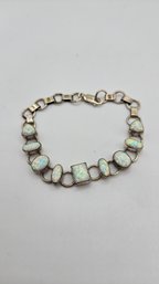 Sterling And Ethiopian Opal Bracelet (EL180)