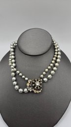 Vintage Miriam Haskell Baroque Pearl Necklace (EL181)