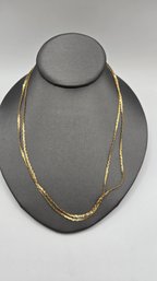 14K Yellow Gold 3 Strand Braided Chain (EL198)