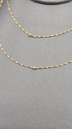 14K Yellow Gold Satellite Chain Necklace (EL202)