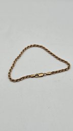 14K Yellow Gold Rope Chain Bracelet (EL204)