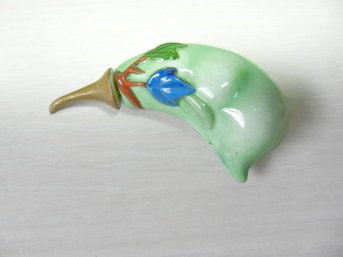 Vintage Enamel Peapod Snuff Bottle  (DP27)
