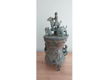 Bronze Cowry Container (P-197)