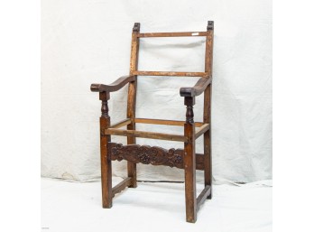18th C. Carved Walnut Chair Frame