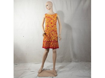 Craig Craely Printed Cotton Sheath Dress