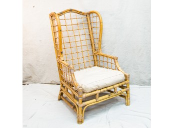 Rattan Wing Chair