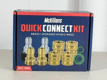 McKillans M22-14mm Pressure Washer Quick Connect Kit  Brass Fittings & Viton O-Rings  New