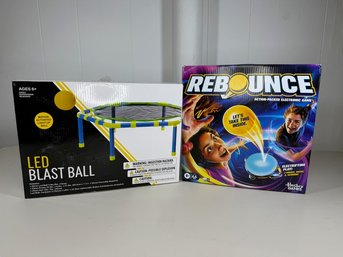 LED Blast Ball Trampoline Game & Hasbro ReBounce Electronic Game Lot Of 2