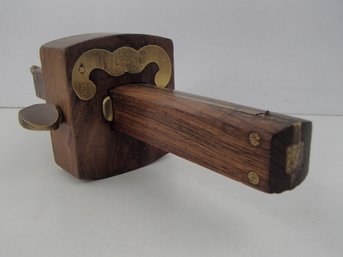 Brass And Rosewood Mortis Gauge Marked Patented 1872