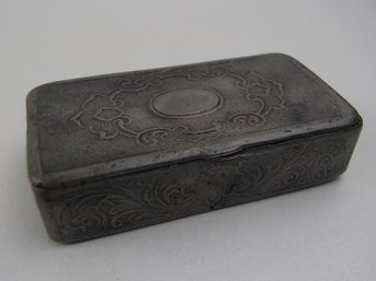 Antique Pewter Hinged Box
