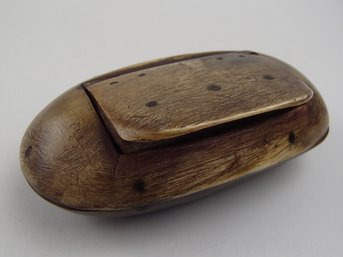 Turn Of The Century Horn Snuff Box