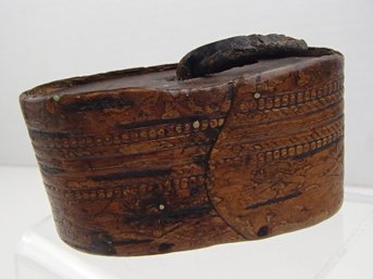Swedish Birch Bark Oval Snuff Box
