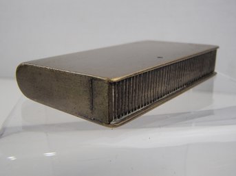 Vintage Brass Match Stick Holder With Flip Top