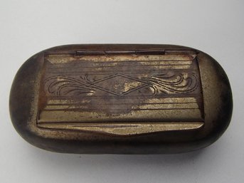 Antique Sliver Plate Hinged Snuff Box