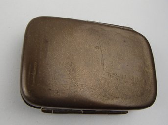 Brass Two Sided Snuff Box Please See Photos For Condition