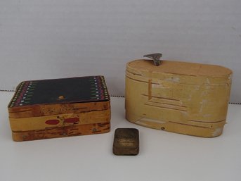 Antique Snuff Boxes And A Match Striker