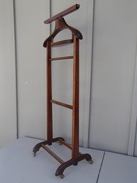 An Italian Valet Stand / Suit Coat Hanger With Retractable Tie Holders