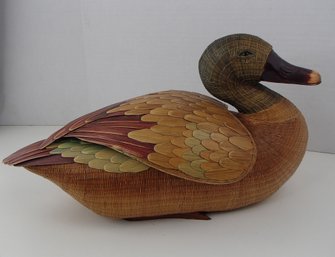 Shanghai Handicrafts Bamboo An Wicket Duck Basket Made In The PRC