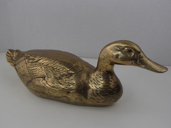 Sweet And Vintage Brass Duck Made In Taiwan